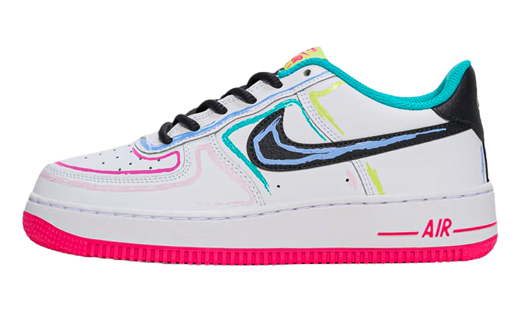 Nike Air Force 1 Low GS 'White Hyper Pink Dusty Cactus Anthracite'