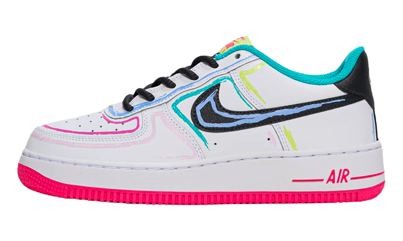Nike Air Force 1 Low GS 'White Hyper Pink Dusty Cactus Anthracite'