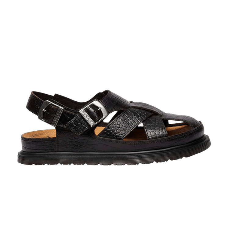 Dr. Martens Archive Fisherman Crocodile Analine Sandal 'Black Dark Brown' 41181200