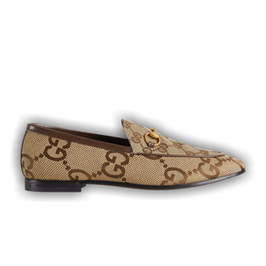 Gucci Wmns Jordaan Loafer 'Jumbo GG - Ebony Beige'