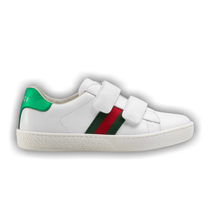 Gucci Ace Velcro Kids 'White Green Red'