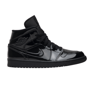 Wmns Air Jordan 1 Mid Patent SE 'Triple Black'