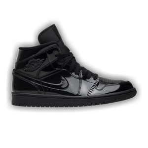 Wmns Air Jordan 1 Mid Patent SE 'Triple Black'