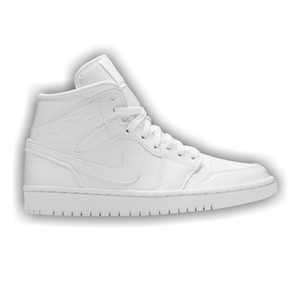 Wmns Air Jordan 1 Mid Patent 'Triple White'