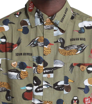 Human Made Duck Short-Sleeve Shirt 'Olive Drab'