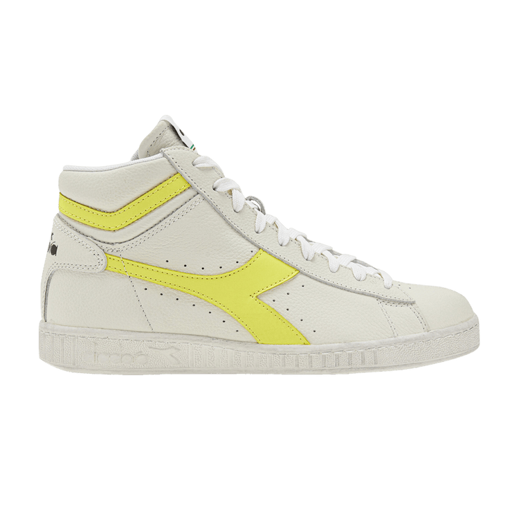 Diadora Game High Flou Waxed 'White Lemon Yellow Fluo' 501 180083 D0411
