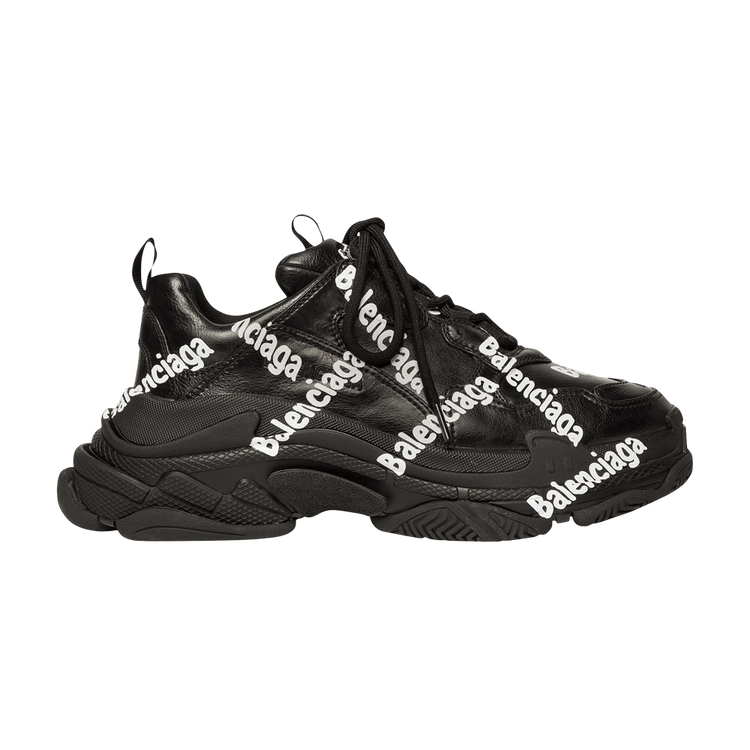 Balenciaga Wmns Triple S 'Logotype - Black' 524039 W2FAB 1090