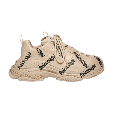 Balenciaga Wmns Triple S 'Logotype - Beige'