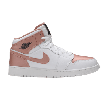 Air Jordan 1 Mid GS 'White Rose Gold'