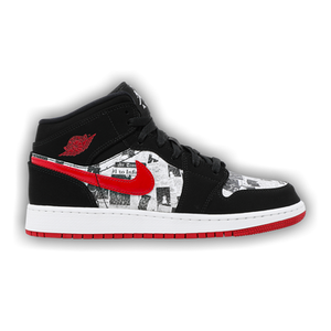 Air Jordan 1 Mid SE GS 'Newspaper Air Times'