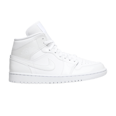 Wmns Air Jordan 1 Mid 'Triple White Patent'