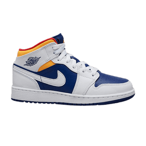 Air Jordan 1 Mid GS 'White Deep Royal Blue'