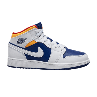 Air Jordan 1 Mid GS 'White Deep Royal Blue'