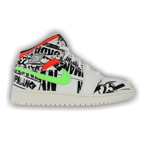 Air Jordan 1 Mid GS 'All Over Logos'