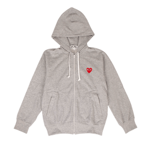 Comme des Garçons PLAY Heart Hooded Sweatshirt 'Gray'