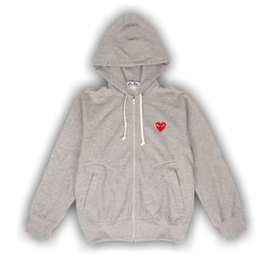 Comme des Garçons PLAY Heart Hooded Sweatshirt 'Gray'