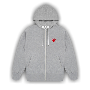 Comme des Garçons PLAY Multi Heart Zip Up Hoodie 'Grey'