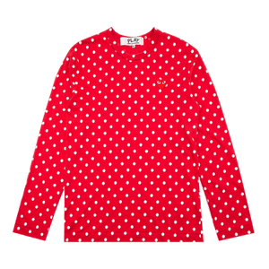 Comme des Garçons PLAY Polka Dot Long-Sleeve T-Shirt 'Red'