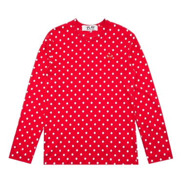 Comme des Garçons PLAY Polka Dot Long-Sleeve T-Shirt 'Red'