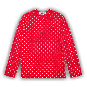 Comme des Garçons PLAY Polka Dot Long-Sleeve T-Shirt 'Red'
