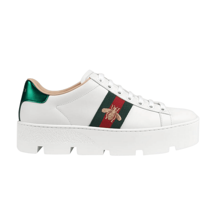 Gucci Wmns Ace Embroidered Platform 'White' 577573 DOPE0 9064