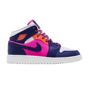 Air Jordan 1 Mid GS 'Regency Purple Fire Pink'
