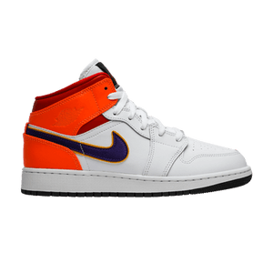 Air Jordan 1 Mid GS 'White Court Purple Teal'