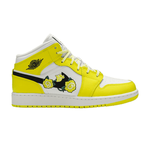 Air Jordan 1 Mid SE GS 'Rose Patch - Dynamic Yellow'