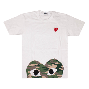 Comme des Garçons PLAY Camo Half Heart T-Shirt 'White'
