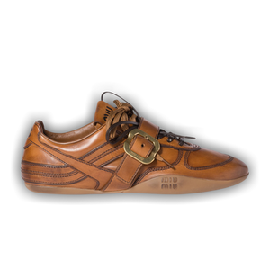 Miu Miu Wmns Buckle Sneaker 'Cognac'