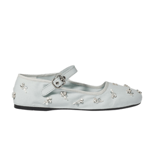 Miu Miu Wmns Embroidered Drill Ballerina 'Powder Blue'