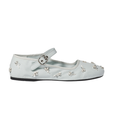 Miu Miu Wmns Embroidered Drill Ballerina 'Powder Blue'