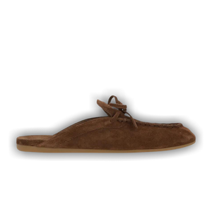 Miu Miu Wmns Open Heel Suede Loafer 'Cacao'