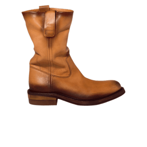 MIu Miu Wmns Foule Leather Bootie 'Light Tan'
