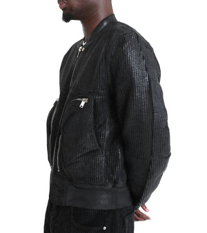 Rick Owens DRKSHDW Bauhaus Corduroy Flight Bomber 'Black'