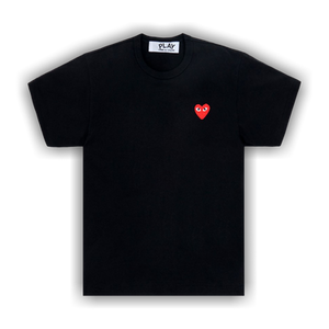 Comme des Garçons Short-Sleeve Play T-Shirt With Red Heart 'Black'
