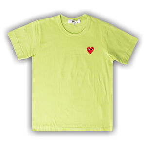 Short-Sleeve T-Shirt With Small Red Heart 'Green'