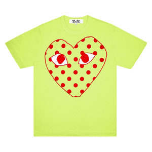 Comme des Garçons PLAY Pastelle Polka Dot Logo T-Shirt 'Green'