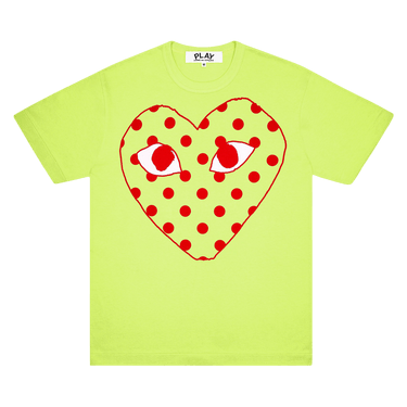 Comme des Garçons PLAY Pastelle Polka Dot Logo T-Shirt 'Green'