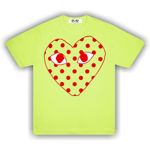 Comme des Garçons PLAY Pastelle Polka Dot Logo T-Shirt 'Green'
