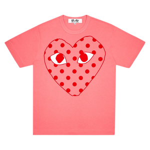 Comme des Garçons PLAY Pastelle Polka Dot Logo T-Shirt 'Pink'