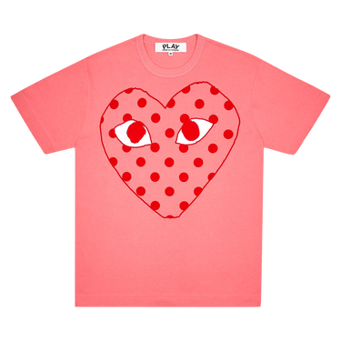 Comme des Garçons PLAY Pastelle Polka Dot Logo T-Shirt 'Pink'