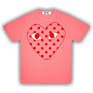 Comme des Garçons PLAY Pastelle Polka Dot Logo T-Shirt 'Pink'
