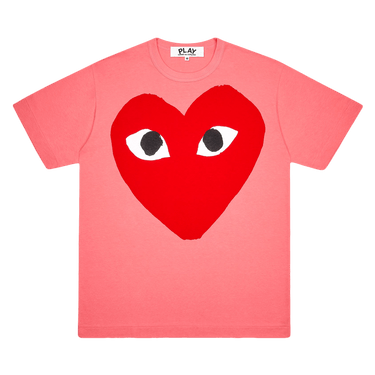 Comme des Garçons PLAY Pastelle Red Logo T-Shirt 'Pink'