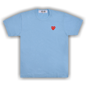 Comme des Garçons PLAY Pastelle Red Emblem T-Shirt 'Blue'