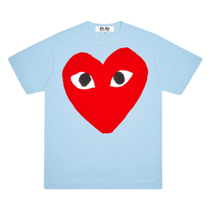 Comme des Garçons PLAY Pastelle Red Logo T-Shirt 'Blue'