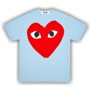 Comme des Garçons PLAY Pastelle Red Logo T-Shirt 'Blue'