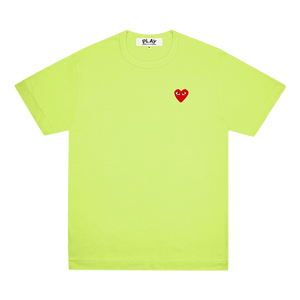Comme des Garçons PLAY Pastelle Red Emblem T-Shirt 'Green'