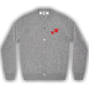 Comme des Garçons PLAY Duo Heart Cardigan 'Grey'