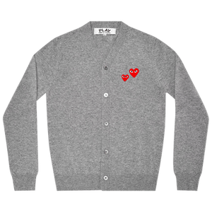 Comme des Garçons PLAY Duo Heart Cardigan 'Grey'
